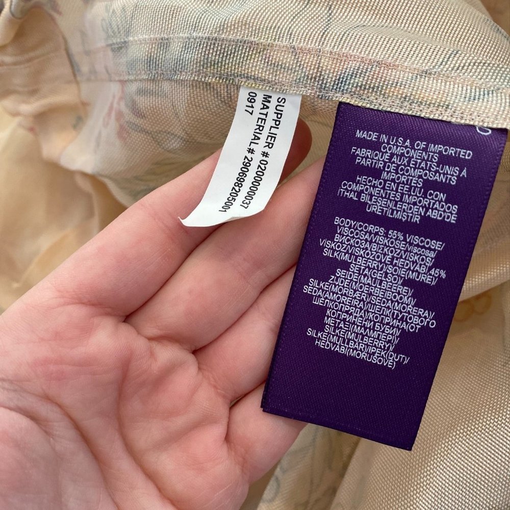 Ralph Lauren Purple Label Silk Organza Floral Orch - Picture 15 of 15